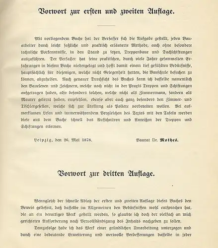 Deutschland Bau Handwerk Zimmermann Treppenbau Konstruktion Tafelband 1904