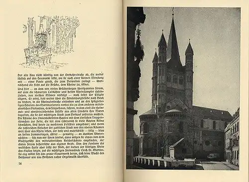 Rhein Köln Mittelalter Stadt Geschichte Architektur Buch von 1941