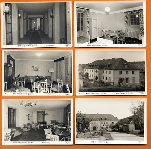 Sachsen Anhalt Magdeburg DDR FDGB Schule Güsen 6 Foto Postkarten um 1960