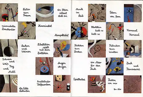 Karneval der Harlekine ein Kinderbuch von Joan Miro abstrakte Malerei 1981