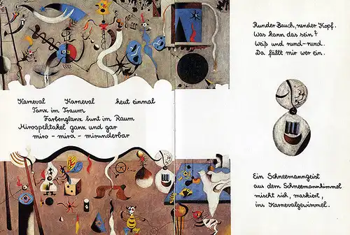 Karneval der Harlekine ein Kinderbuch von Joan Miro abstrakte Malerei 1981