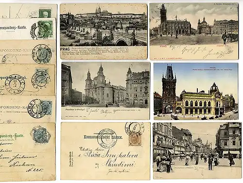 Tschechien Böhmen Sudeten Prag sehr schöne Sammlung 50 alte Postkarten um 1900