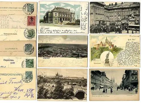 Tschechien Böhmen Sudeten Prag sehr schöne Sammlung 50 alte Postkarten um 1900