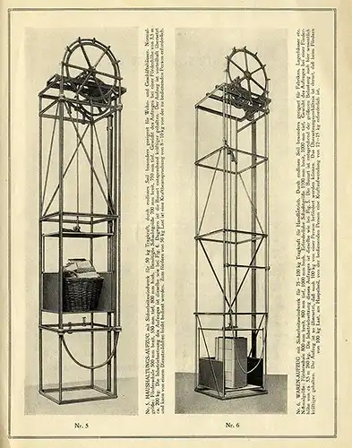 Nürnberg Alte Werbung Reklame für Mechanischen Waren Aufzug Messe Prospekt 1900