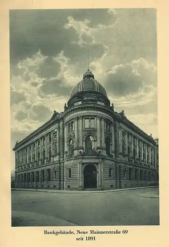 Frankfurt Main Geld Münzen 75 Jahre Frankfurter Bank Festschrift 1929