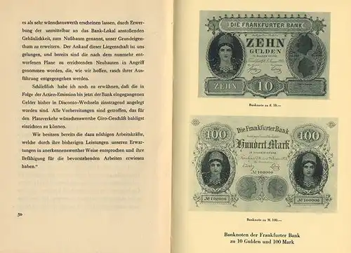 Frankfurt Main Geld Münzen 75 Jahre Frankfurter Bank Festschrift 1929