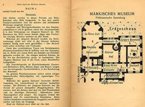 Berlin Märkisches Museum Geschichte Sammlung Garten Führer 1909