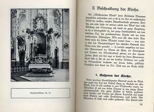 Bayern Main Kloster Kirche Vierzehnheiligen Geschichte Baukunst Führer 1938
