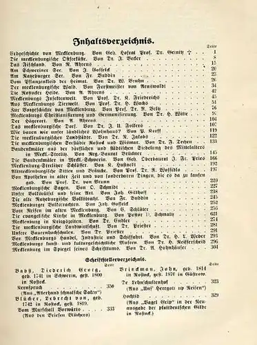 Mecklenburg Ostsee Pommern Heimat Geschichte Volkskunde Buch 1925