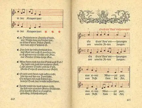 Musik Weihnachten Deutsches Liederbuch Text Noten Bilder Insel Verlag 1958