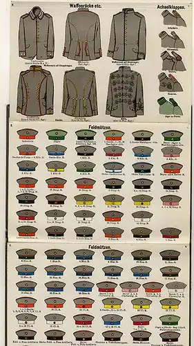 Kaiserreich Militär Geschichte Feld Uniformen der deutschen Armee Offziere 1915