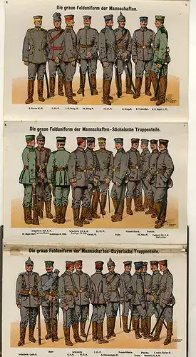 Kaiserreich Militär Geschichte Feld Uniformen der deutschen Armee Offziere 1915