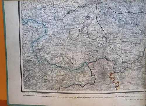 Alte Landkarte Deutschland um 1850 Westfalen Weser Harz Hessen