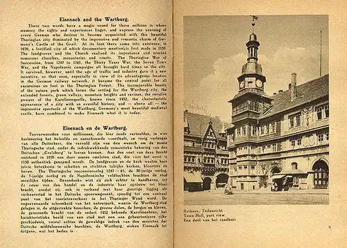 Thüringen Eisenach Wartburg Deutschland Bildheft 1930