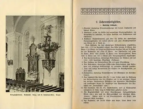 Bayern Donau Dillingen Kirche und Dorf Obermedlingen Führer von 1917