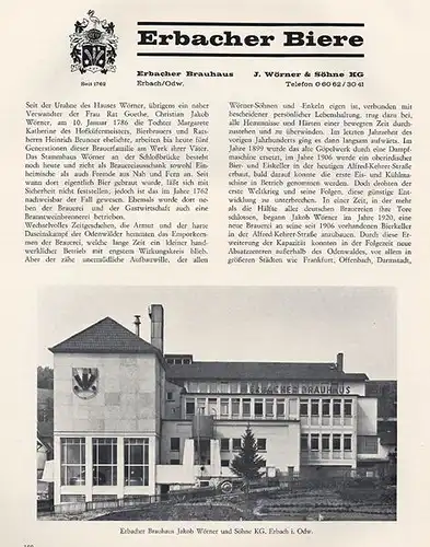 Hessen Odenwald Landkreis Erbach Wirtschaft Geschichte Monografie 1965