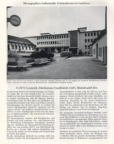 Hessen Odenwald Landkreis Erbach Wirtschaft Geschichte Monografie 1965