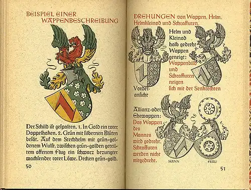 Adel Mittelalter Ritter Wappen Heraldik Farben Geschichte Symbole Buch 1942