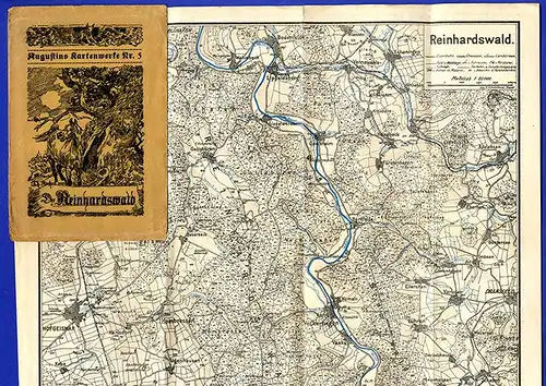 Alte Landkarte Hessen Kassel Reinhardswald Münden Hombressen Bursfelde Weser