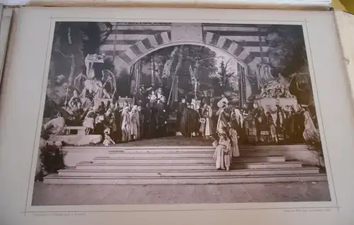 Düsseldorf Theater Barbarossa Kaiser Festspiele Mappe 14 Foto mit Tafeln 1891