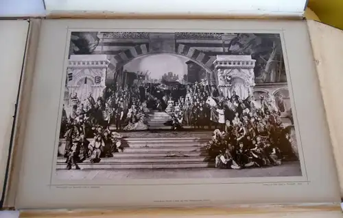 Düsseldorf Theater Barbarossa Kaiser Festspiele Mappe 14 Foto mit Tafeln 1891