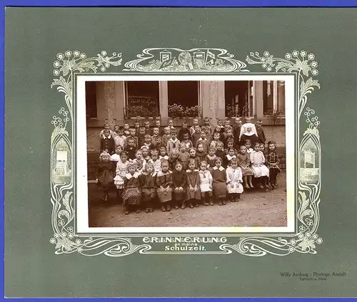 Bayern Main Franken Karlstadt Schulklasse Gruppenbild Klassen Foto 1910