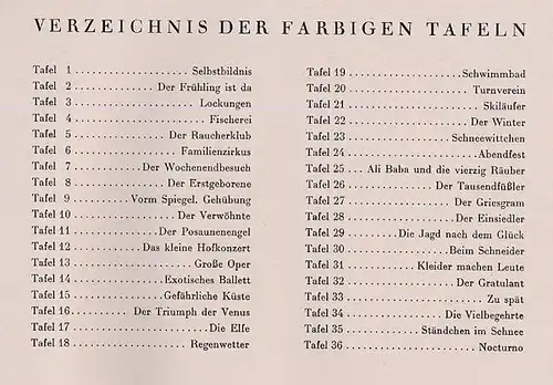 Kunst Grafik Humor Robert Högfeldt Zeichnungen Farbiges Bilderbuch von 1937