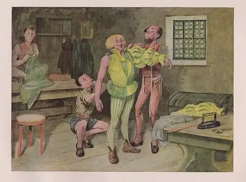 Kunst Grafik Humor Robert Högfeldt Zeichnungen Farbiges Bilderbuch von 1937