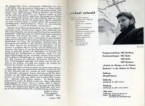 Kunst Grafik Expressionismus Michael Ostwald Ausstellung Katalog Wien 1963