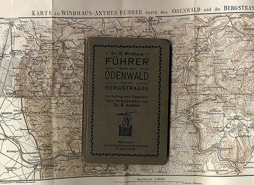 Hessen Odenwald Bergstraße Neckar Erbach Heidelberg Wanderbuch 1911