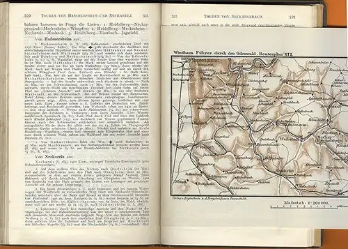 Hessen Odenwald Bergstraße Neckar Erbach Heidelberg Wanderbuch 1911