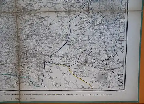 Alte Landkarte Deutsche Staaten Waldeck Braunschweig Kurhessen Preußen um 1850