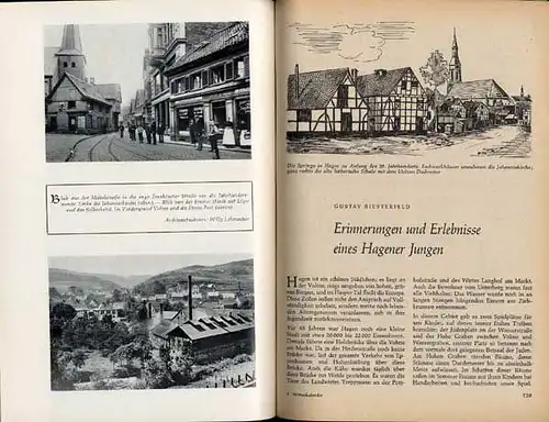 Westfalen Sauerland Ruhr Hagen Heimat Volks Kalender 1962