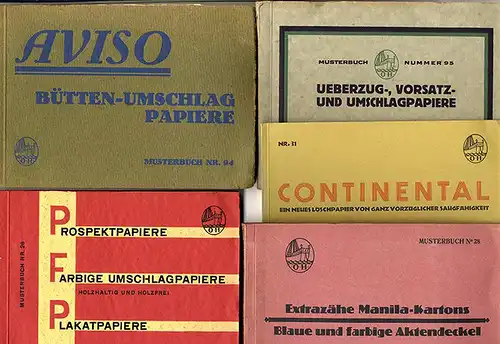 Nürnberg Otto Heck Papier Handlung feine Bütten Papiere Kataloge Musterbücher   
