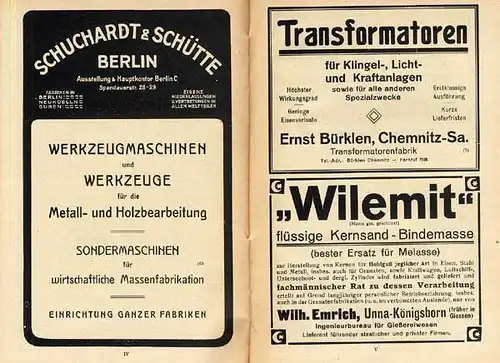 Industrie und Technik Zeitschriften Publikationen Literatur Kalender 1918