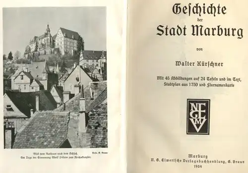 Hessen Chronik und Geschichte der Stadt Marburg Buch von 1934