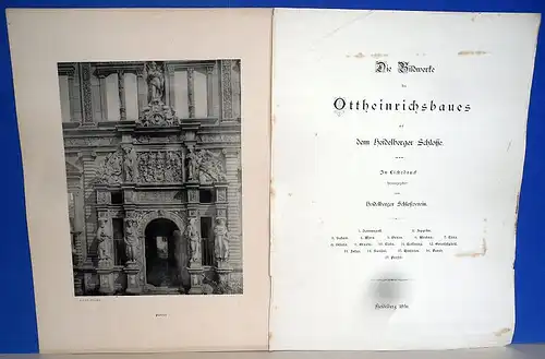 Heidelberg Heidelberger Schloss Ottheinrichsbau Figuren 17 Bilder Hertel 1896