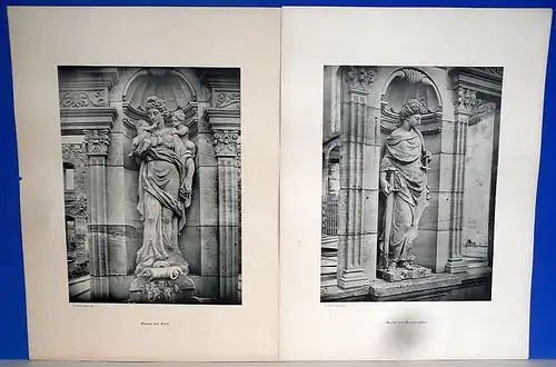 Heidelberg Heidelberger Schloss Ottheinrichsbau Figuren 17 Bilder Hertel 1896