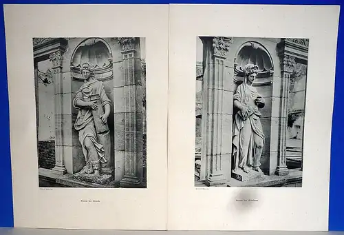 Heidelberg Heidelberger Schloss Ottheinrichsbau Figuren 17 Bilder Hertel 1896