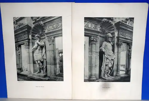 Heidelberg Heidelberger Schloss Ottheinrichsbau Figuren 17 Bilder Hertel 1896