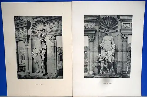 Heidelberg Heidelberger Schloss Ottheinrichsbau Figuren 17 Bilder Hertel 1896