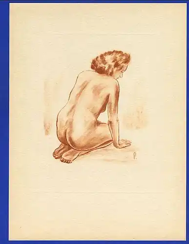 Grafik Frauen Akt Kunst Mappe der Deutsche Leibeszucht 12 Blätter Manö Paulssen 