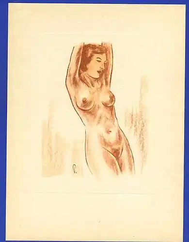 Grafik Frauen Akt Kunst Mappe der Deutsche Leibeszucht 12 Blätter Manö Paulssen 