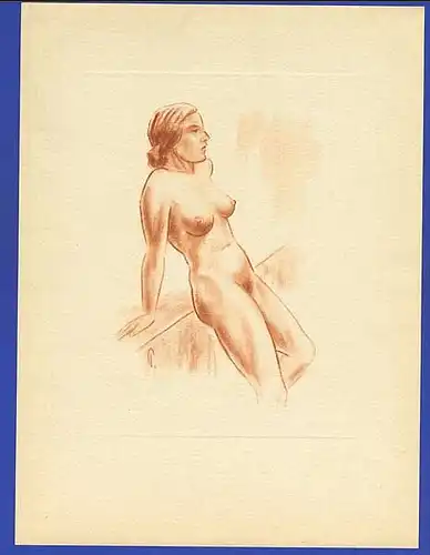 Grafik Frauen Akt Kunst Mappe der Deutsche Leibeszucht 12 Blätter Manö Paulssen 