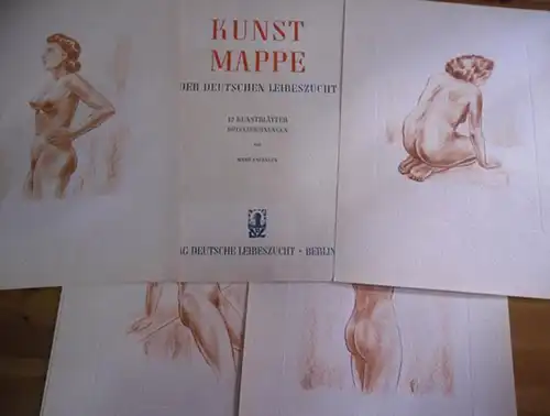 Grafik Frauen Akt Kunst Mappe der Deutsche Leibeszucht 12 Blätter Manö Paulssen 
