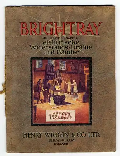 England Birmingham Elektro Draht Fabrik Export Katalog Preisliste um 1920
