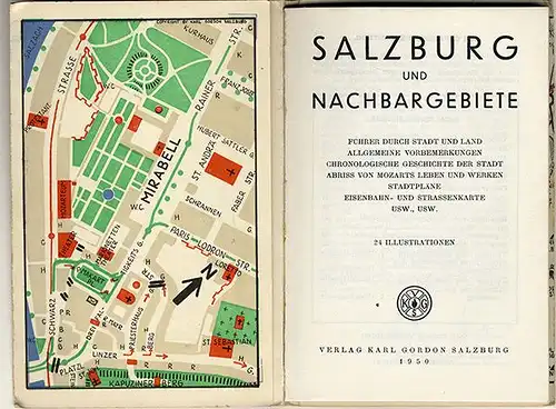 Österreich Alpen Salzburg Stadt Geschichte kleiner Reiseführer 1952