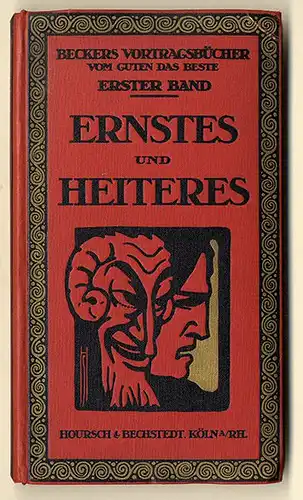 Theater Bühne Lieder Balladen Verse Moritaten Becker Vortragsbücher 1925 