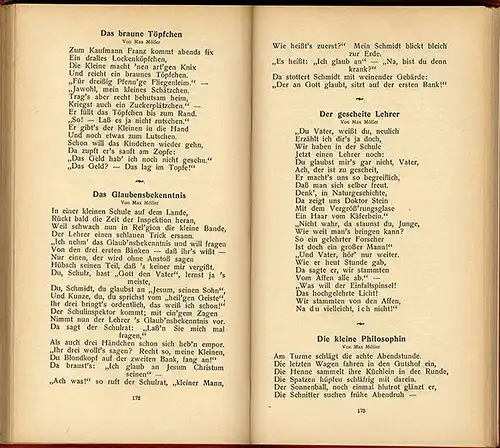 Theater Bühne Lieder Balladen Verse Moritaten Becker Vortragsbücher 1925 