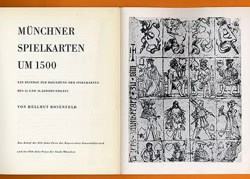 München Mittelalter Alte Spielkarten Alter und Herkunft und Typen Buch 1958